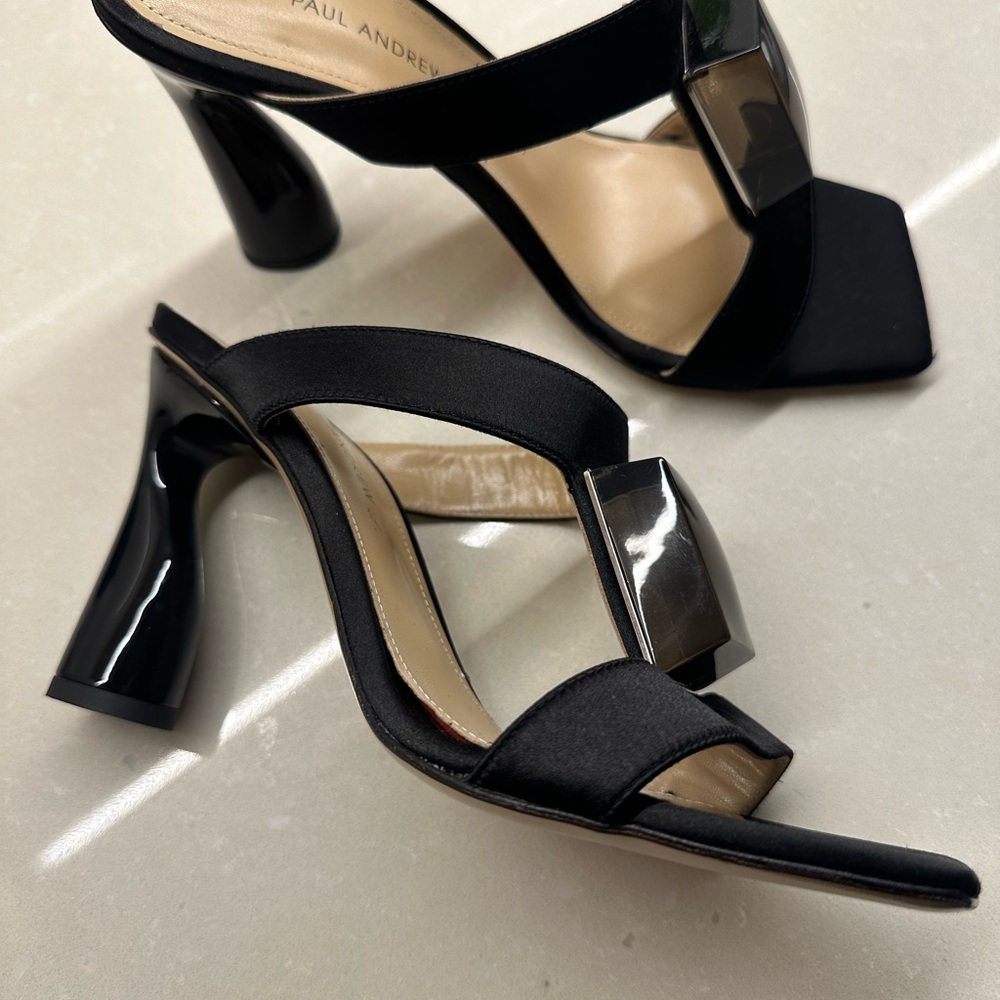 Paul Andrew Satin Mule - Picture 7 of 9